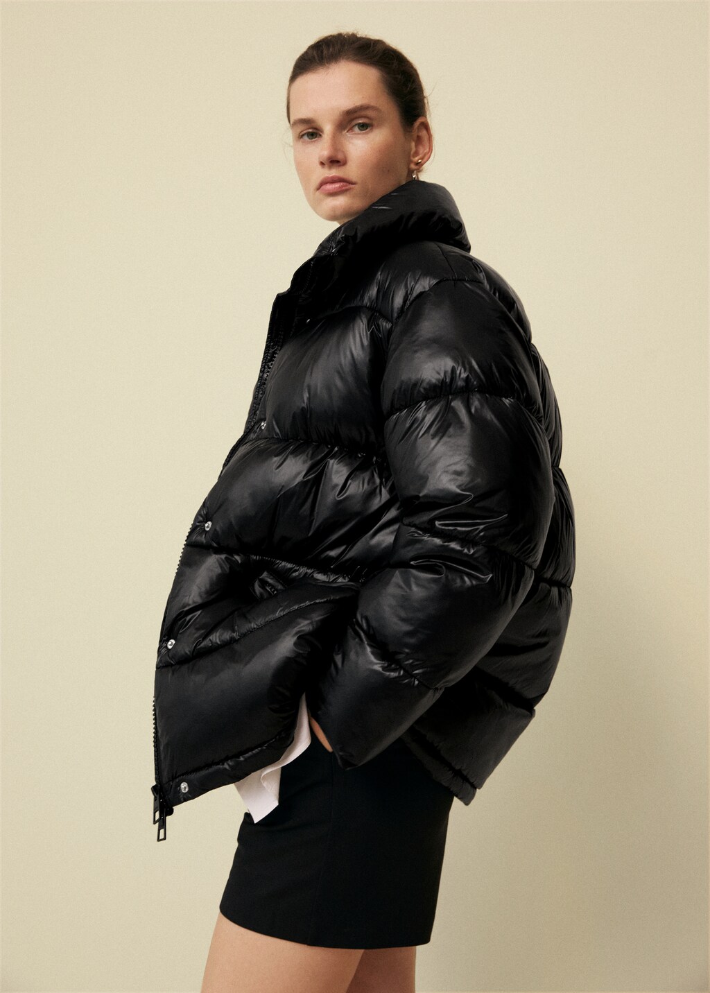 Hood quilted coat - Details of the article 6