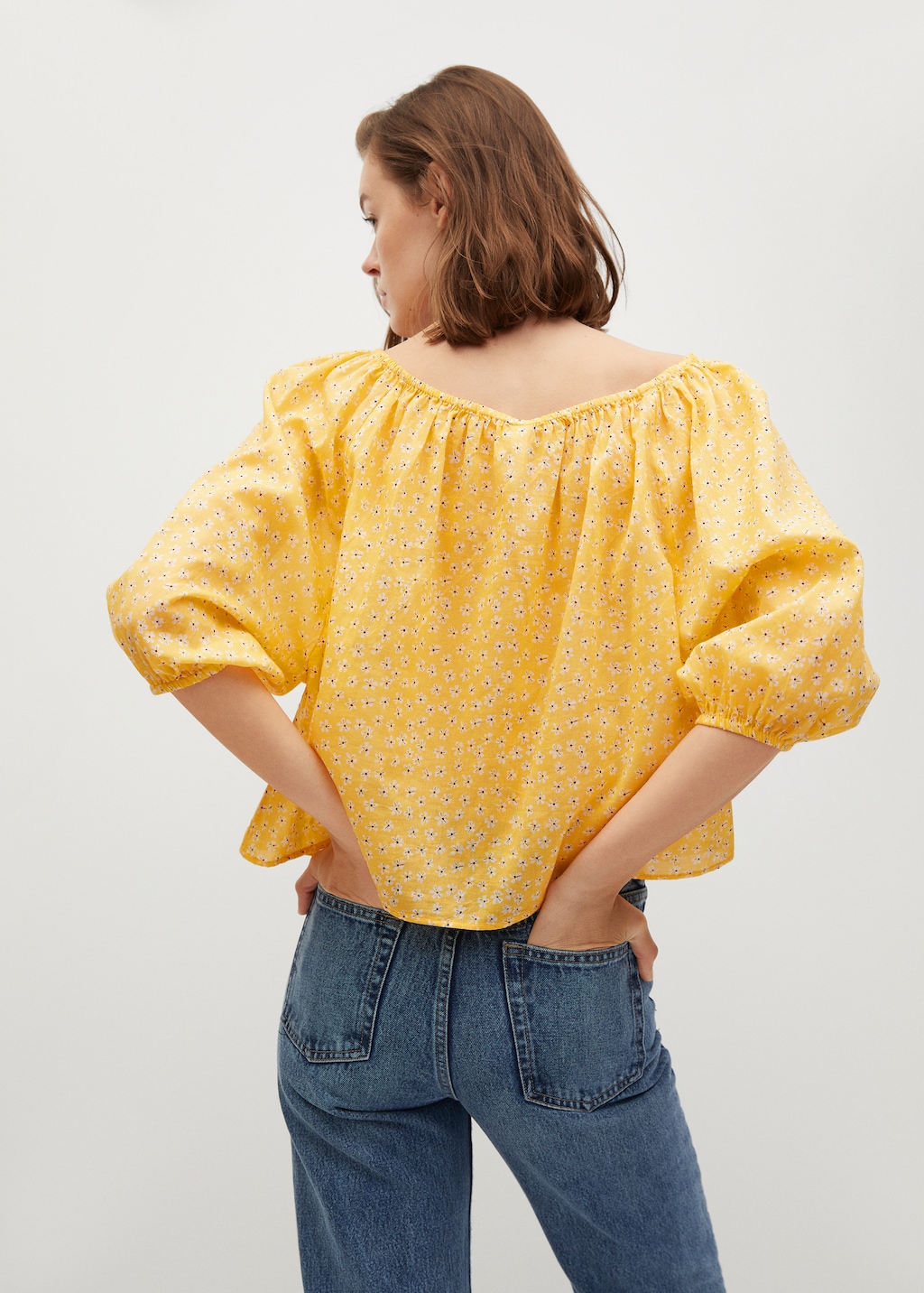 Blusa algodón estampada - Reverso del artículo