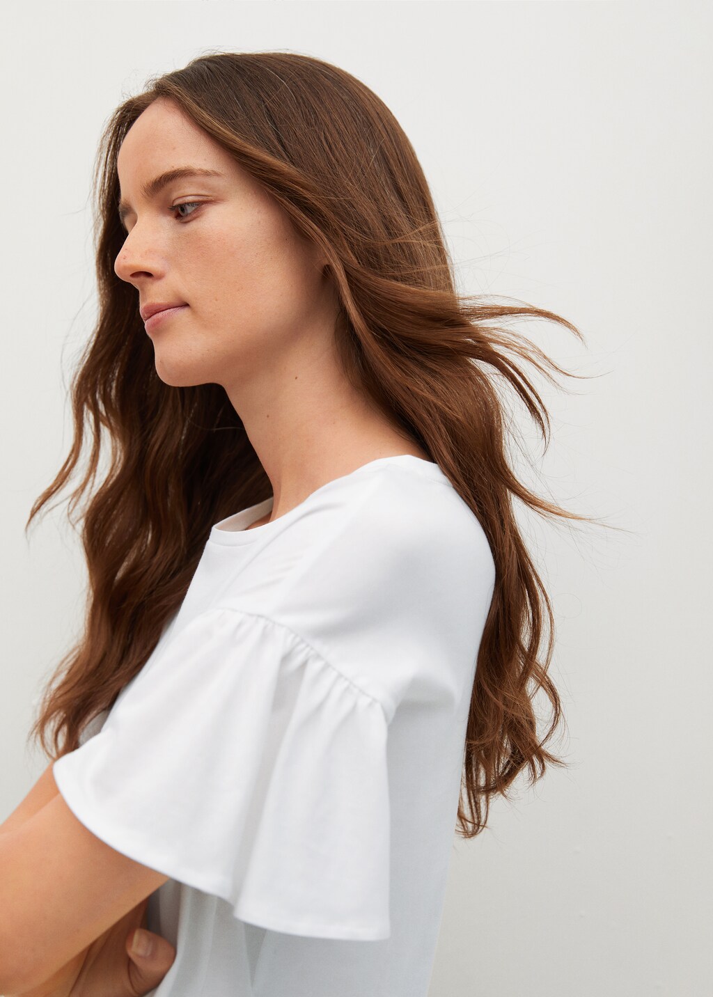 Frills cotton t-shirt - Details of the article 1