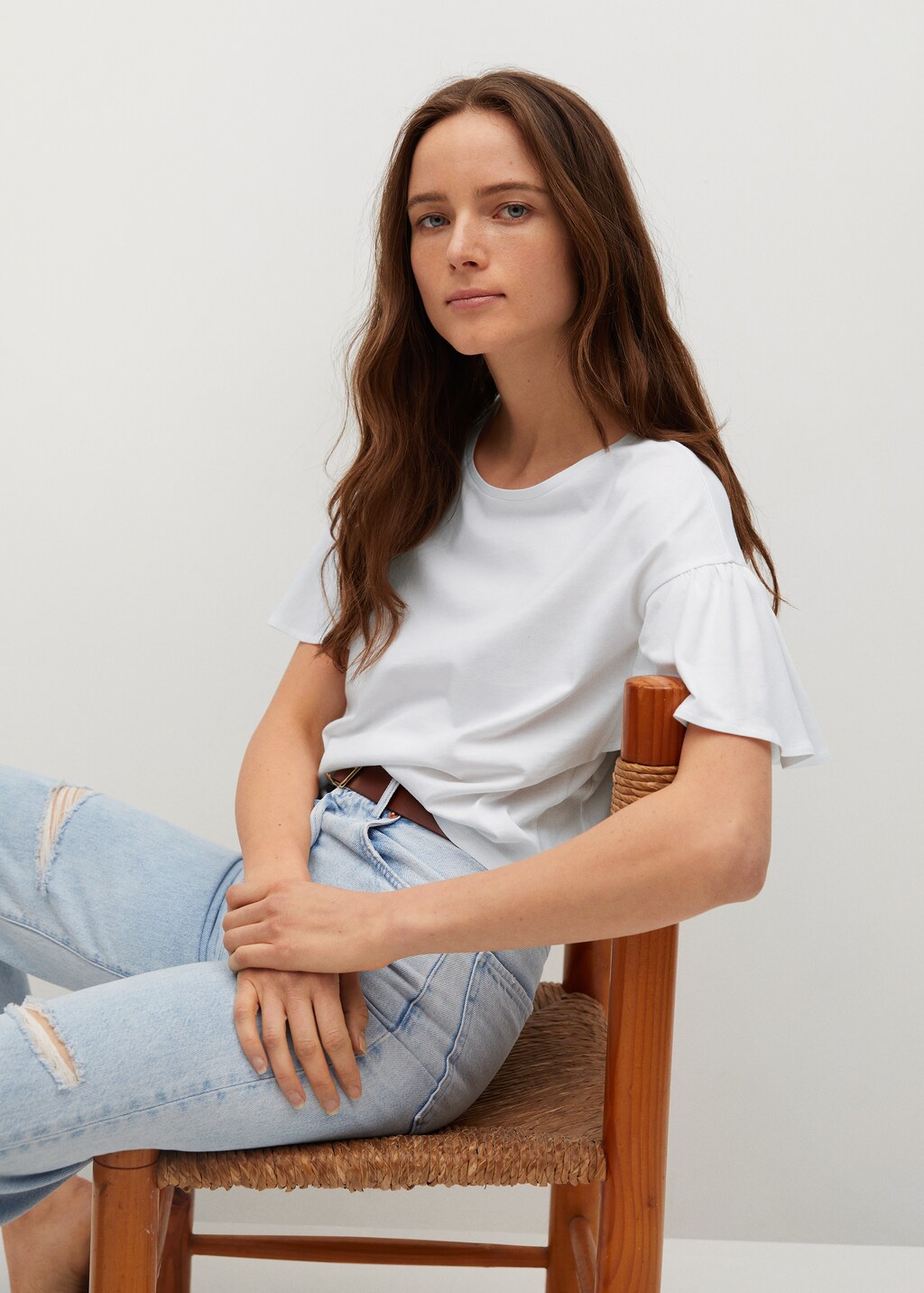 Frills cotton t-shirt - Details of the article 2