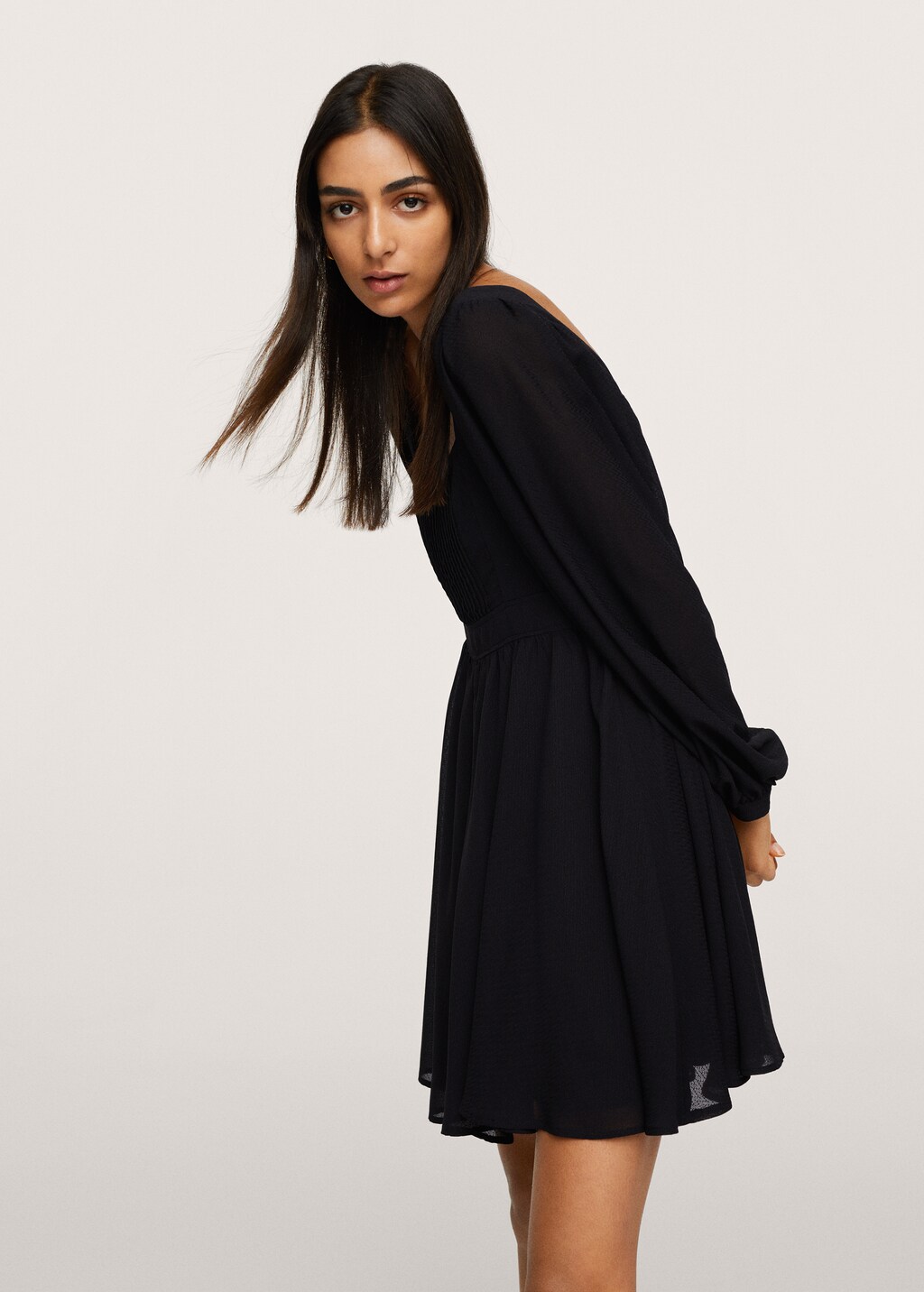 Puffed sleeves dress - Medium plane