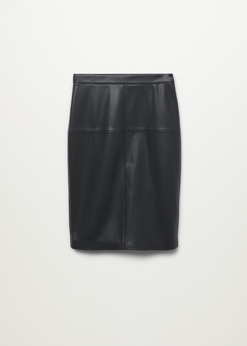 Faux-leather pencil skirt - Article without model