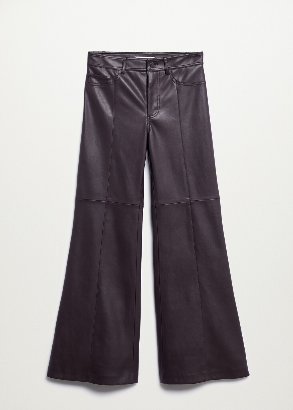 Wide leg faux leather pants - Article without model