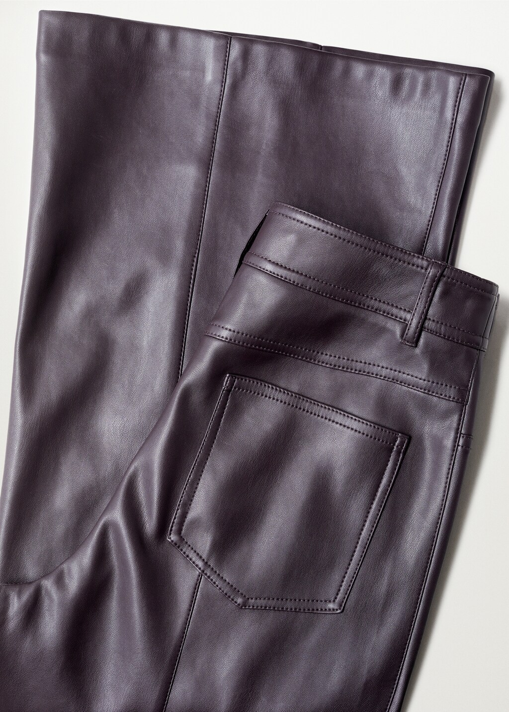 Wide leg faux leather pants - Details of the article 8