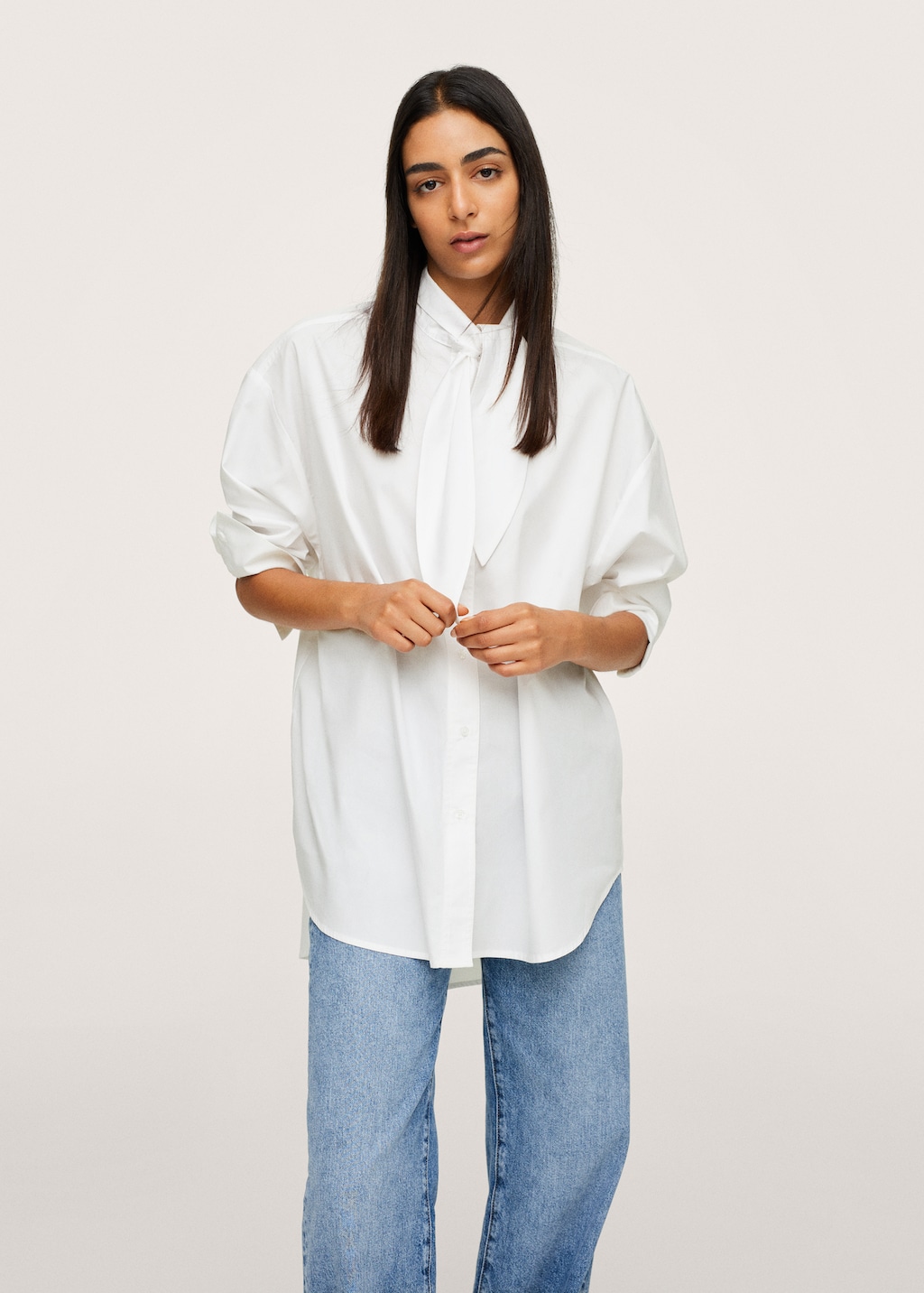 Bow neck shirt - Medium plane