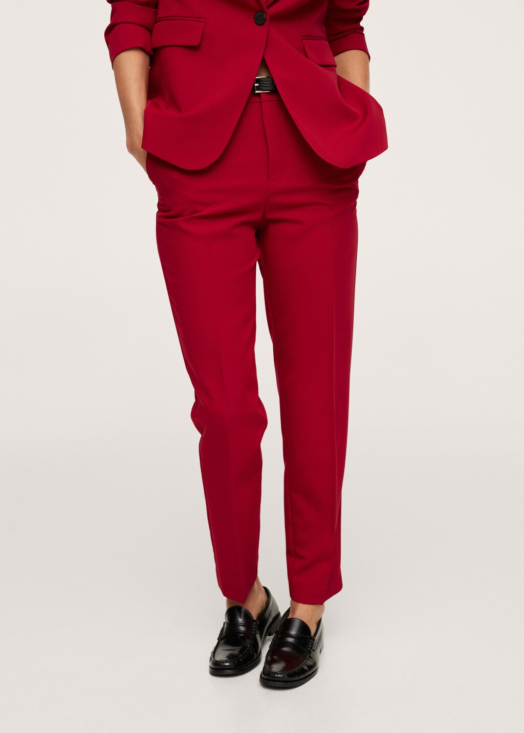 Belt suit trousers - Medium plane