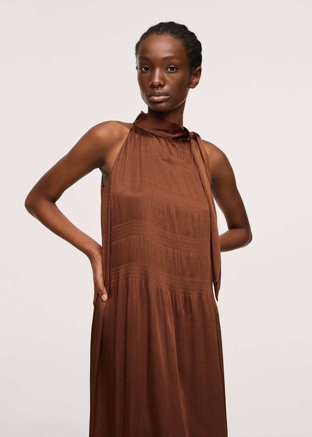 Pleated detail dress - Details of the article 1