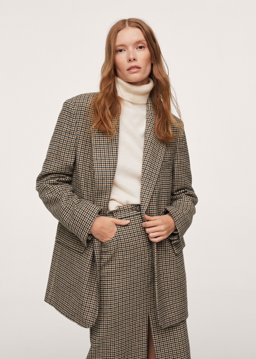 Houndstooth suit blazer - Medium plane