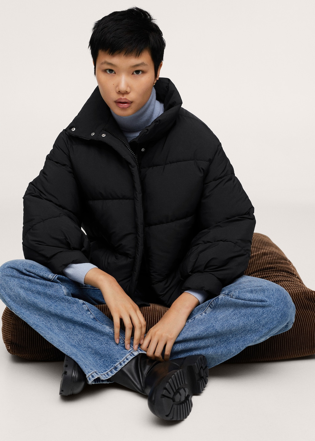 Oversize quilted coat - Details of the article 5