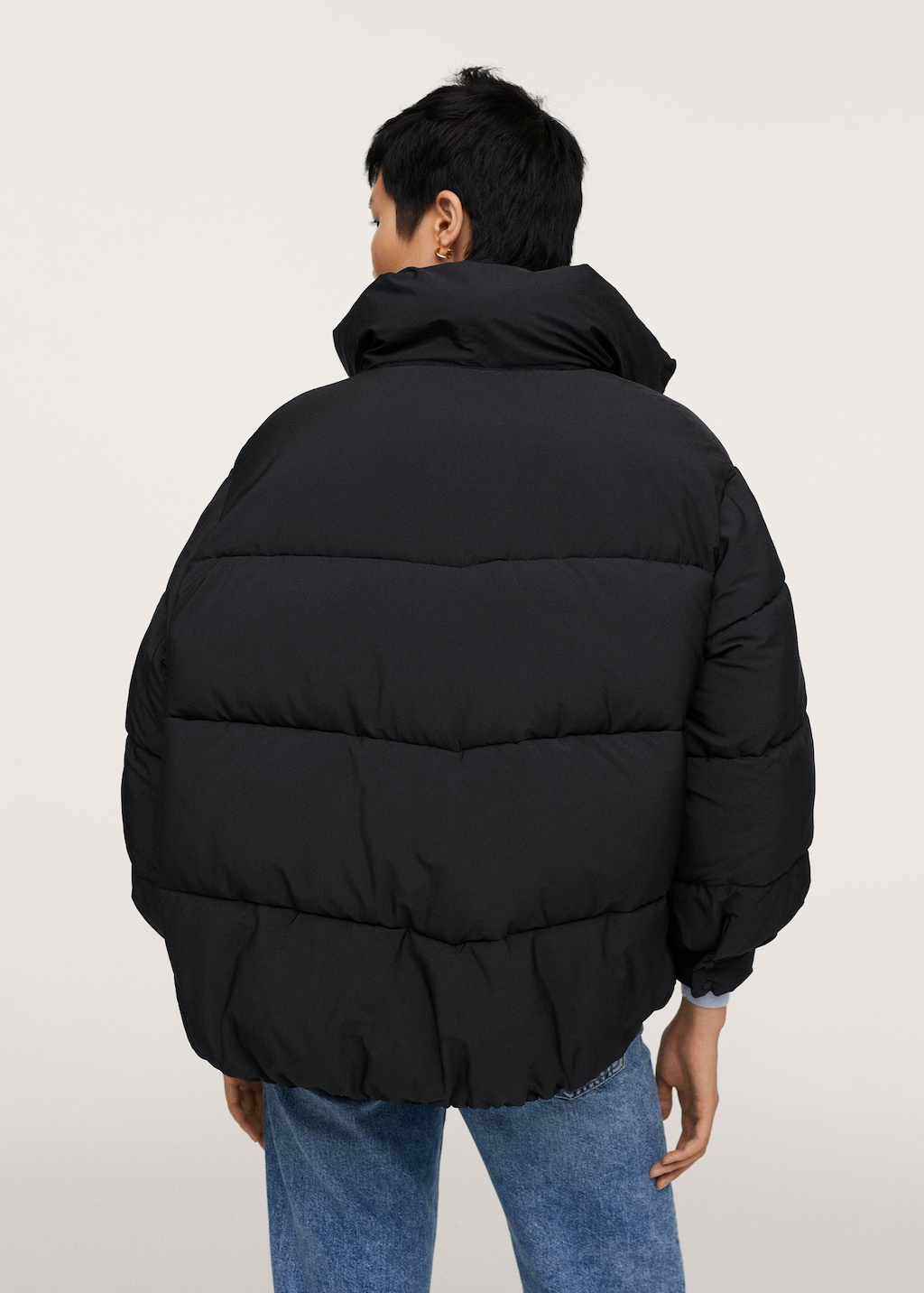 Oversize quilted coat - Reverse of the article