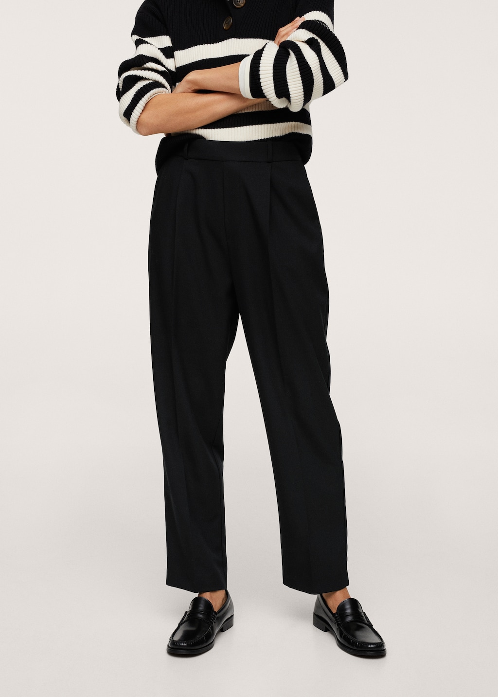 Slouchy trousers with pleats - Medium plane