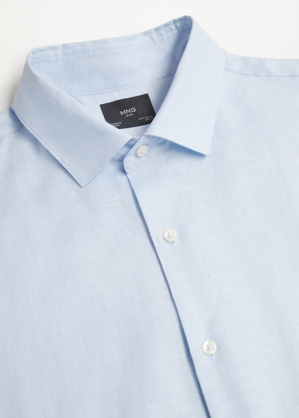 Regular-fit technical linen shirt - Details of the article 8