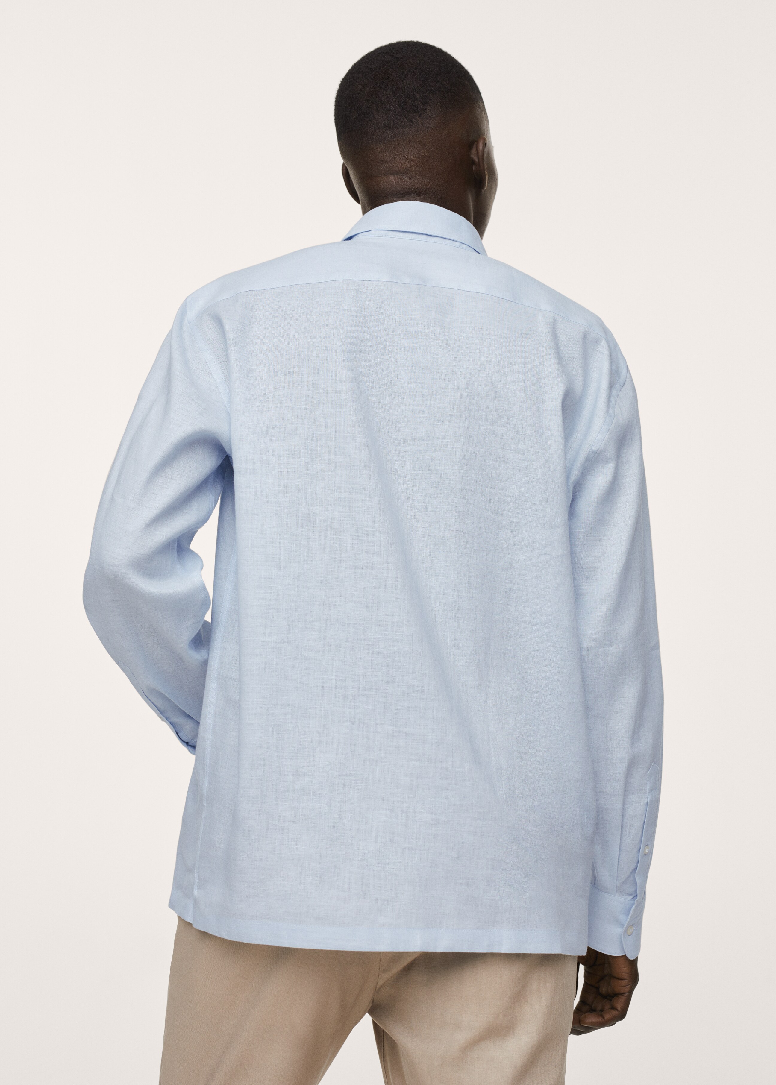 Regular-fit technical linen shirt - Reverse of the article