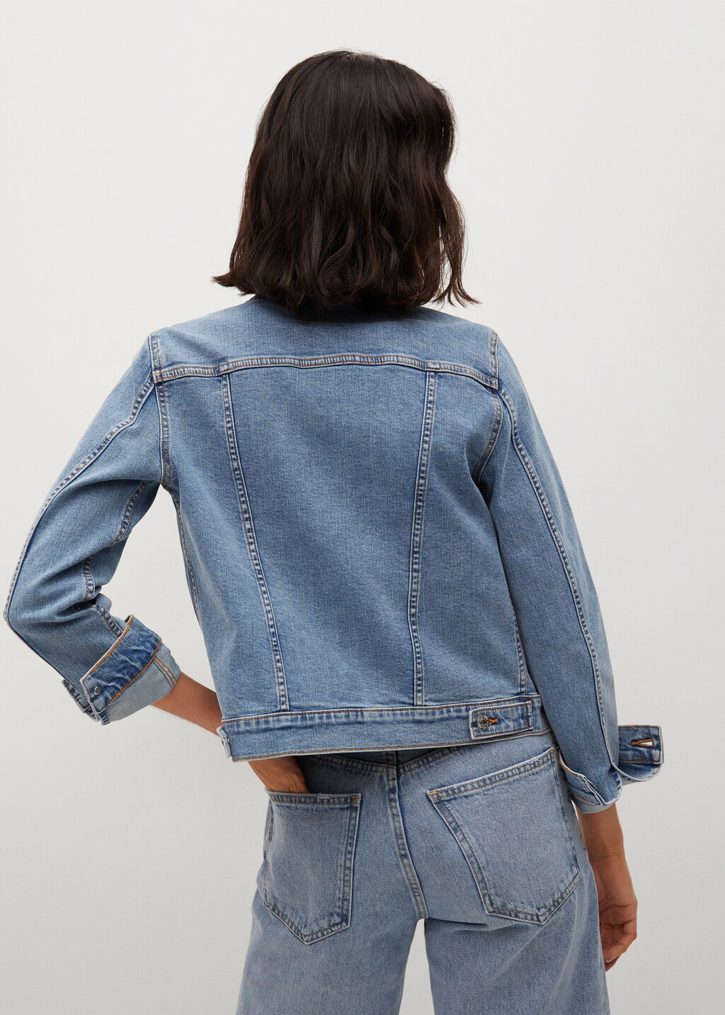 Cotton denim jacket - Reverse of the article