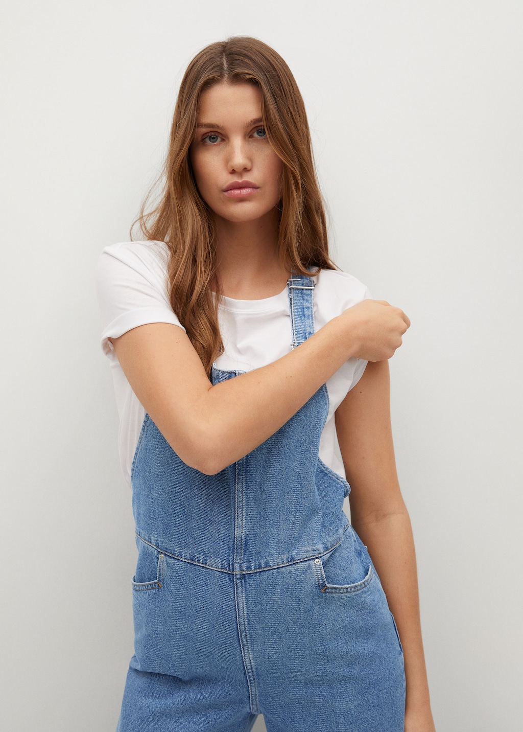 Lined denim dungarees - Medium plane