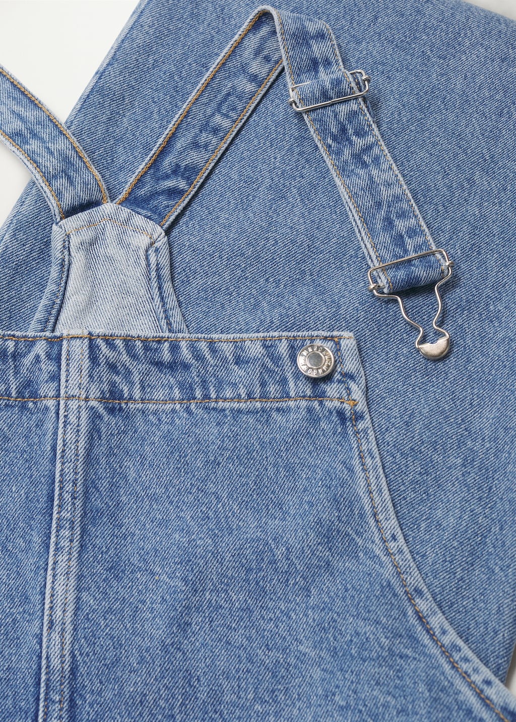 Lined denim dungarees - Details of the article 8