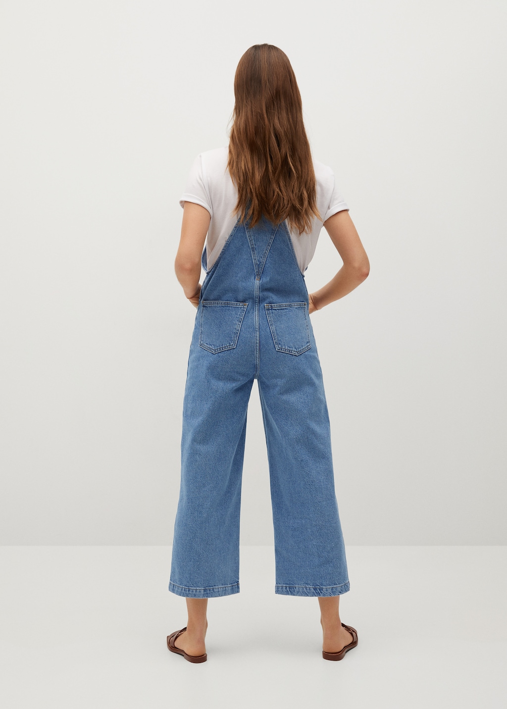 Lined denim dungarees - Reverse of the article