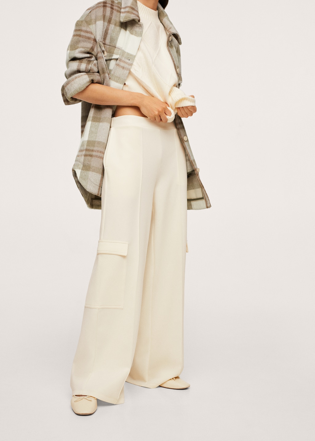 Wide leg pants with pockets - Medium plane