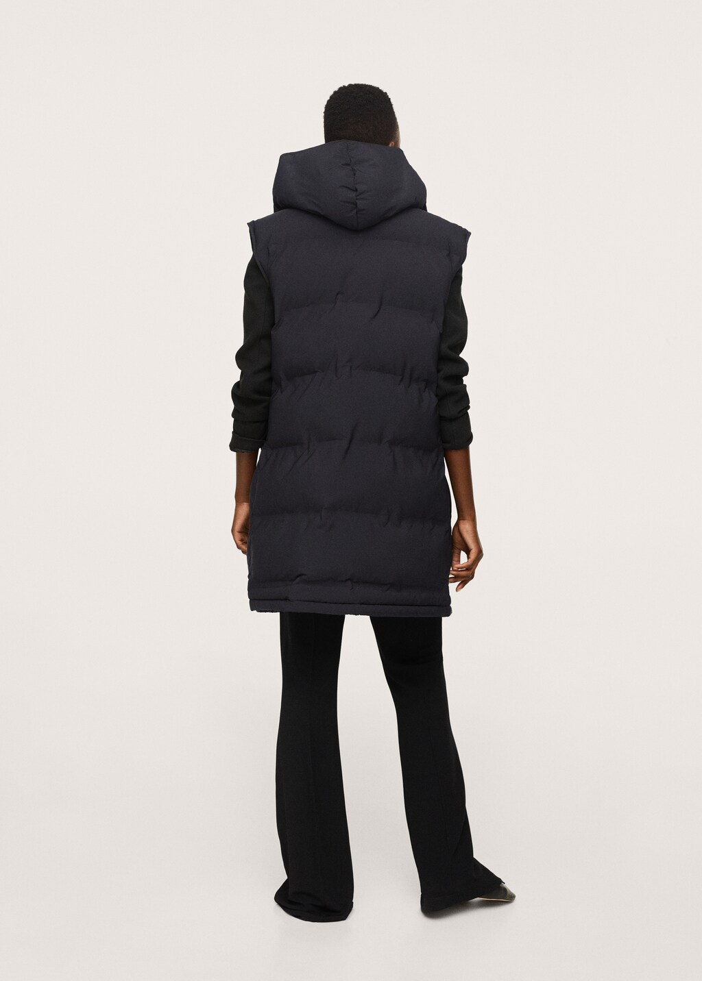 Water-repellent quilted gilet - Reverse of the article