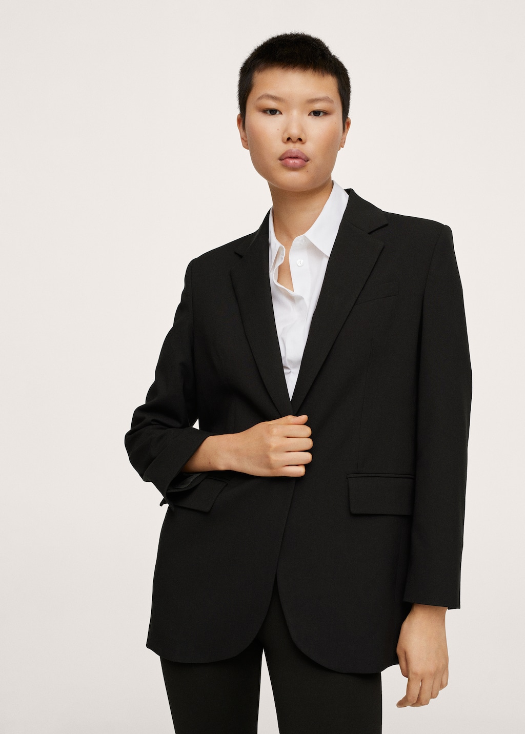 Pocketed oversize blazer - Medium plane