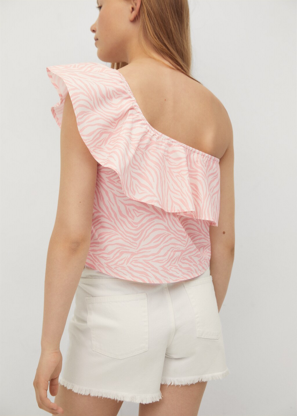 Asymmetric printed top - Reverse of the article