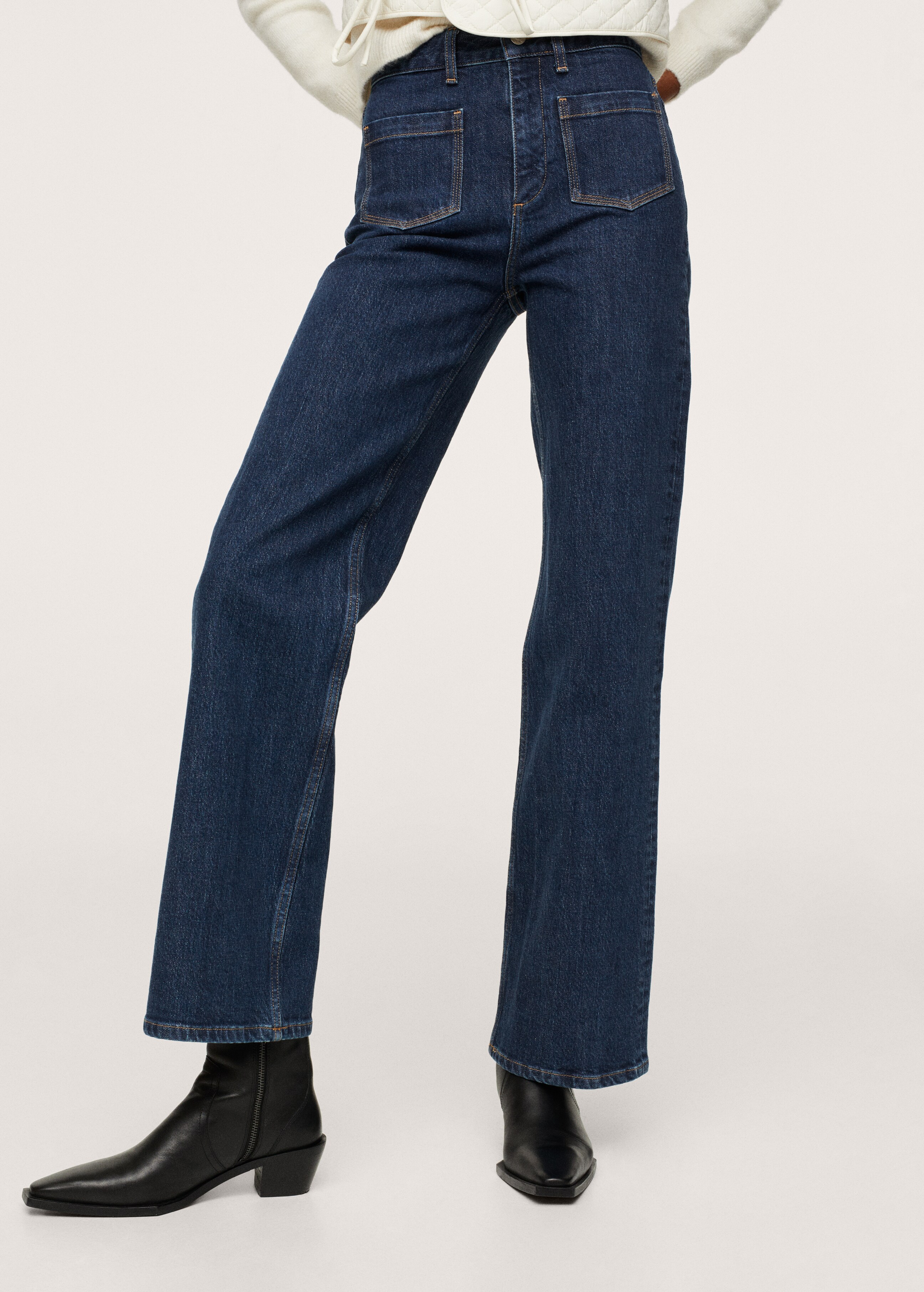 Jeans Wideleg bolsillos - Plano medio