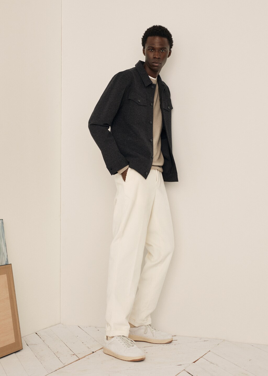 Pleated corduroy trousers - Details of the article 6