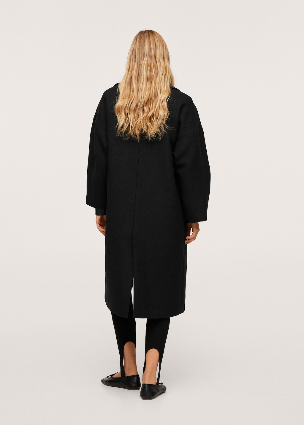 Oversize wool coat - Reverse of the article