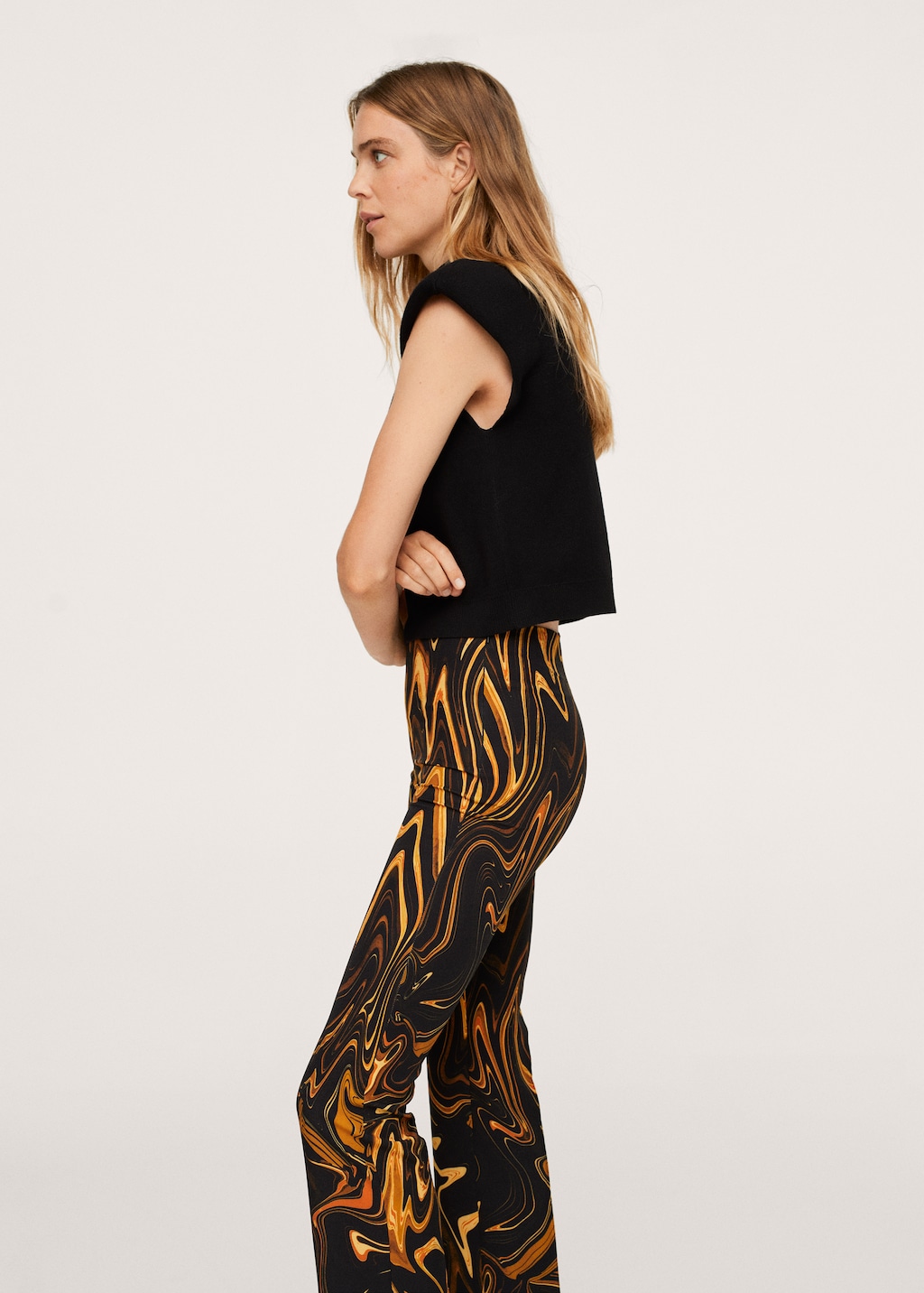 Marble-print trousers - Details of the article 1