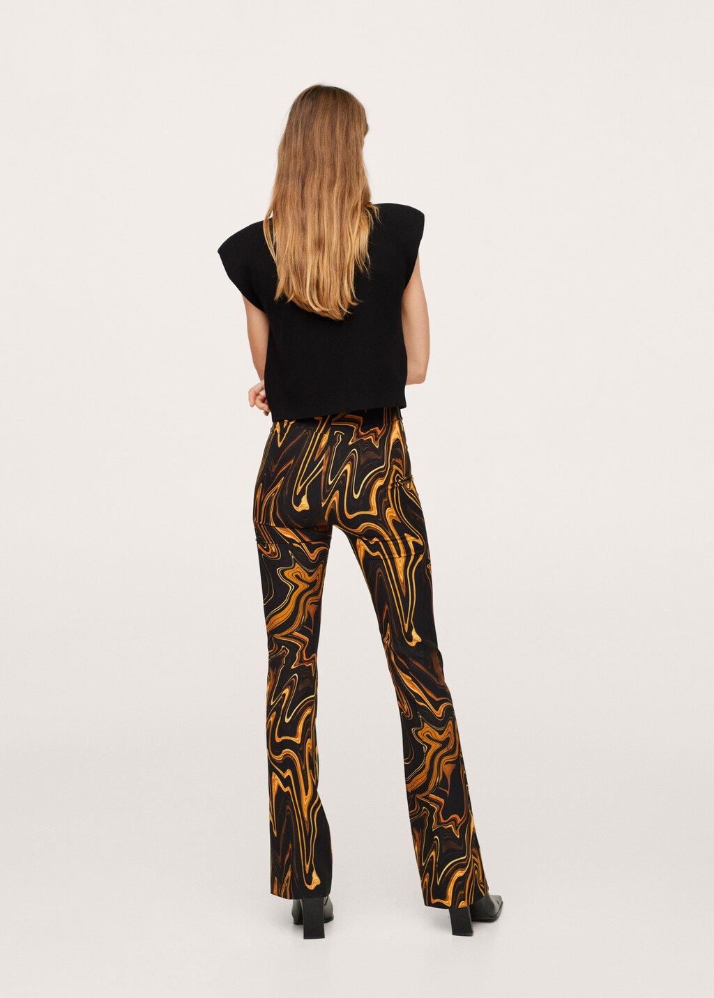 Marble-print trousers - Reverse of the article