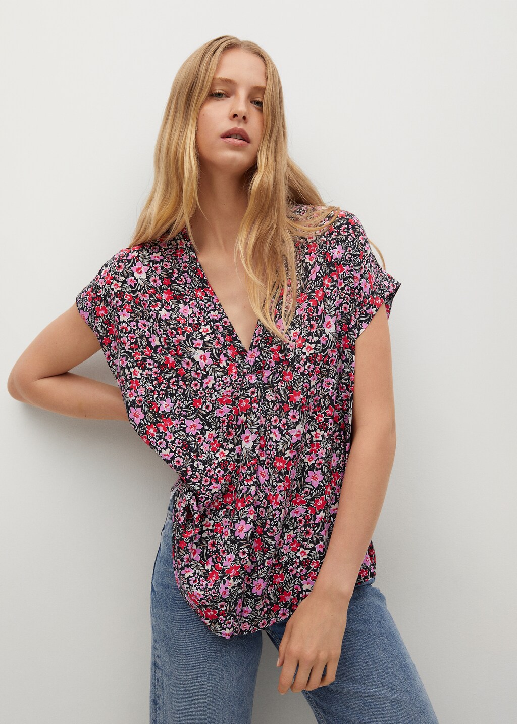 Oversize printed blouse - Medium plane