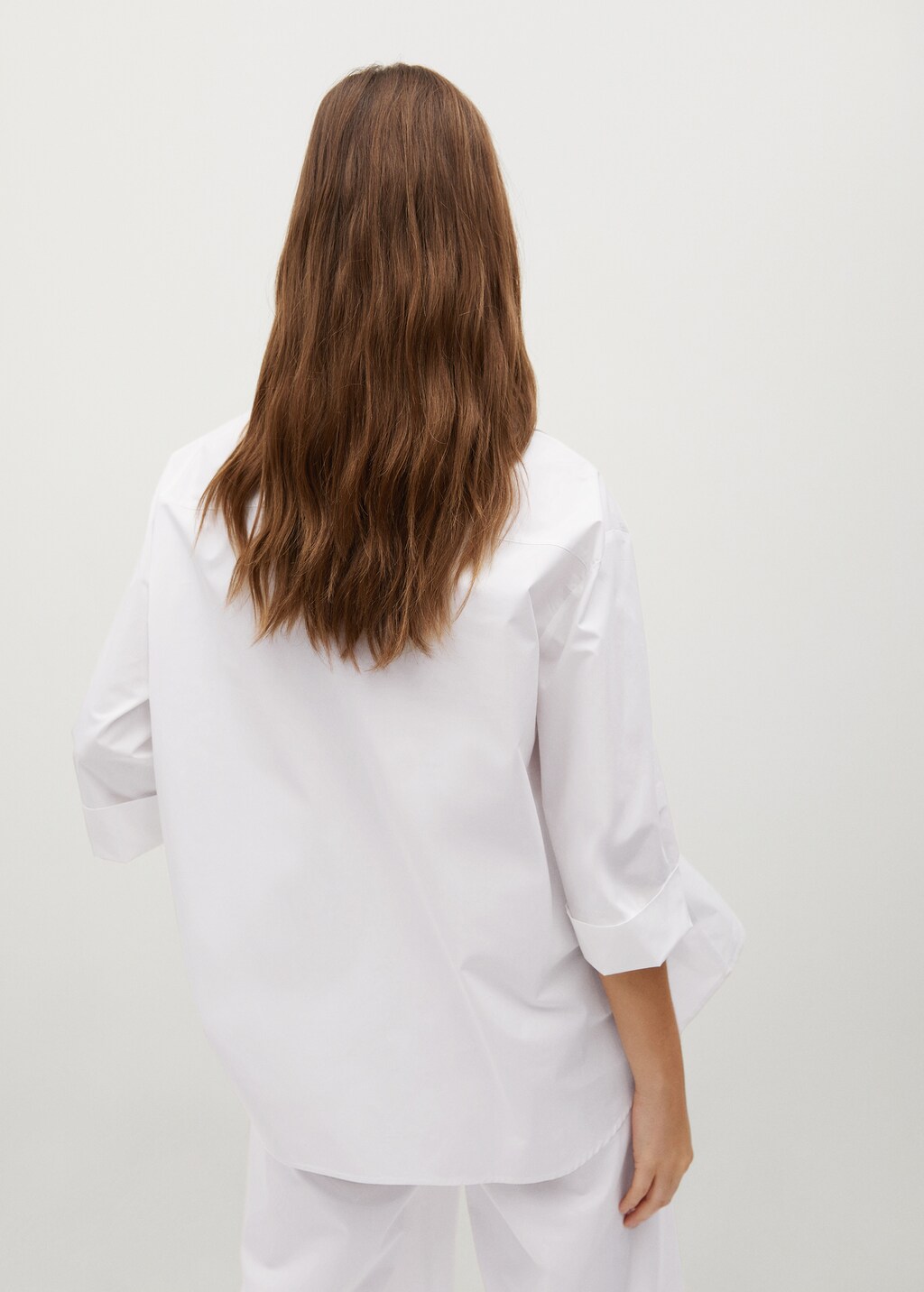 Oversize cotton shirt - Reverse of the article