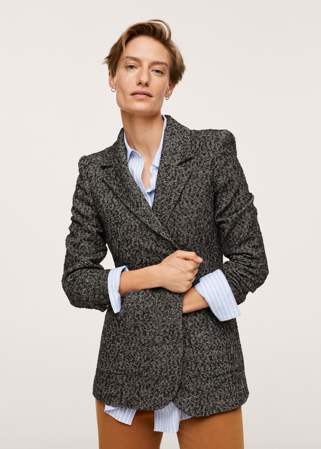 Elbow-patch cotton blazer - Medium plane