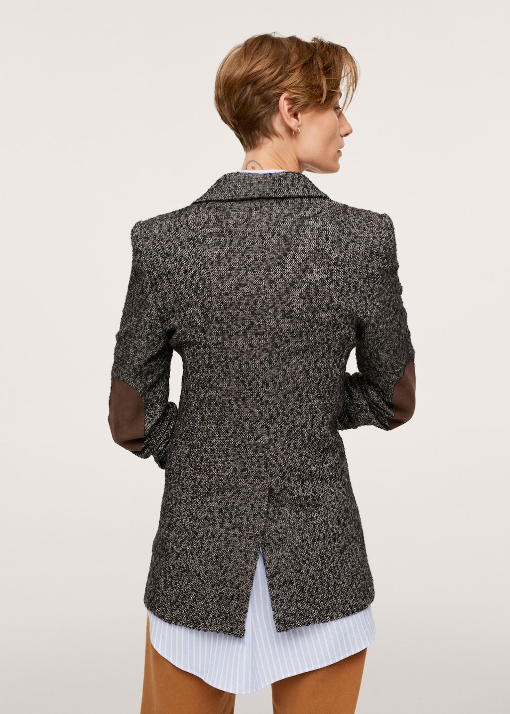 Elbow-patch cotton blazer - Reverse of the article