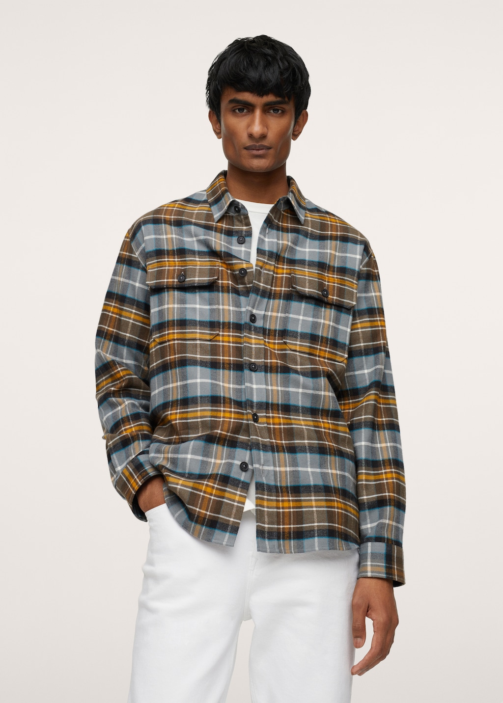 Checked flannel shirt - Medium plane