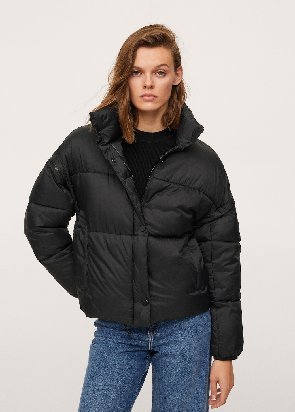 Padded jacket with detachable sleeves - Medium plane