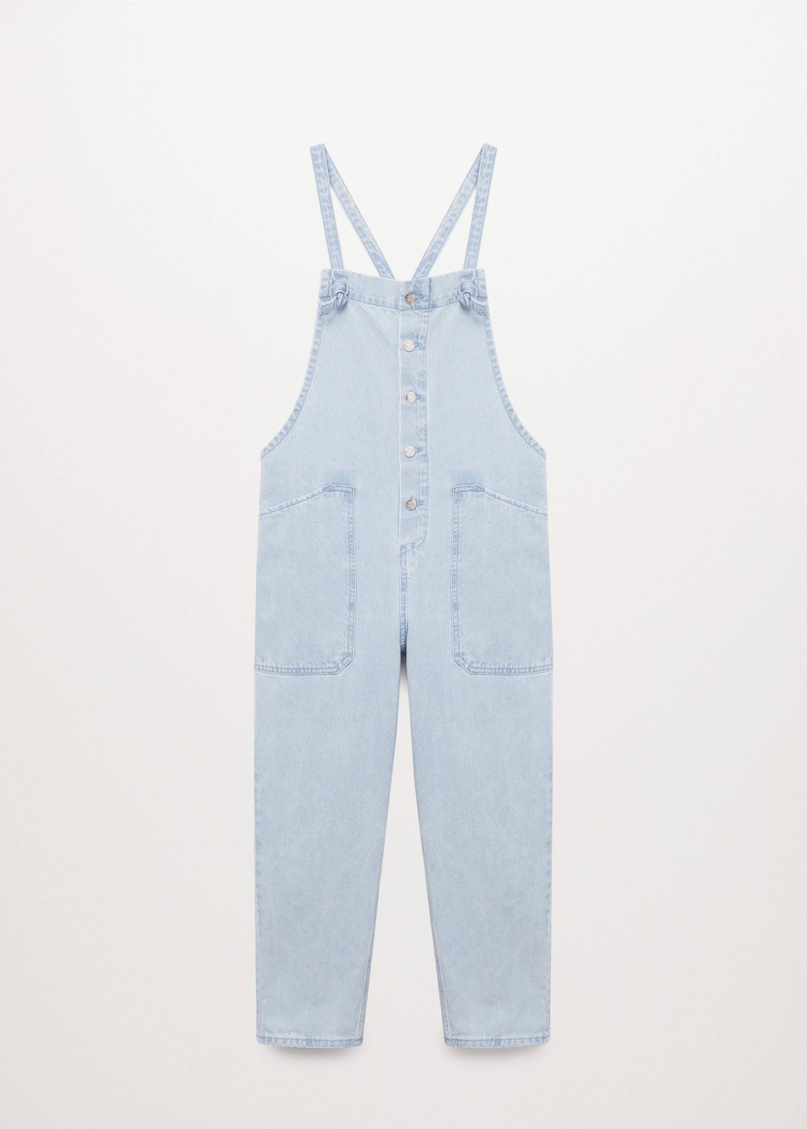 Lined denim dungarees