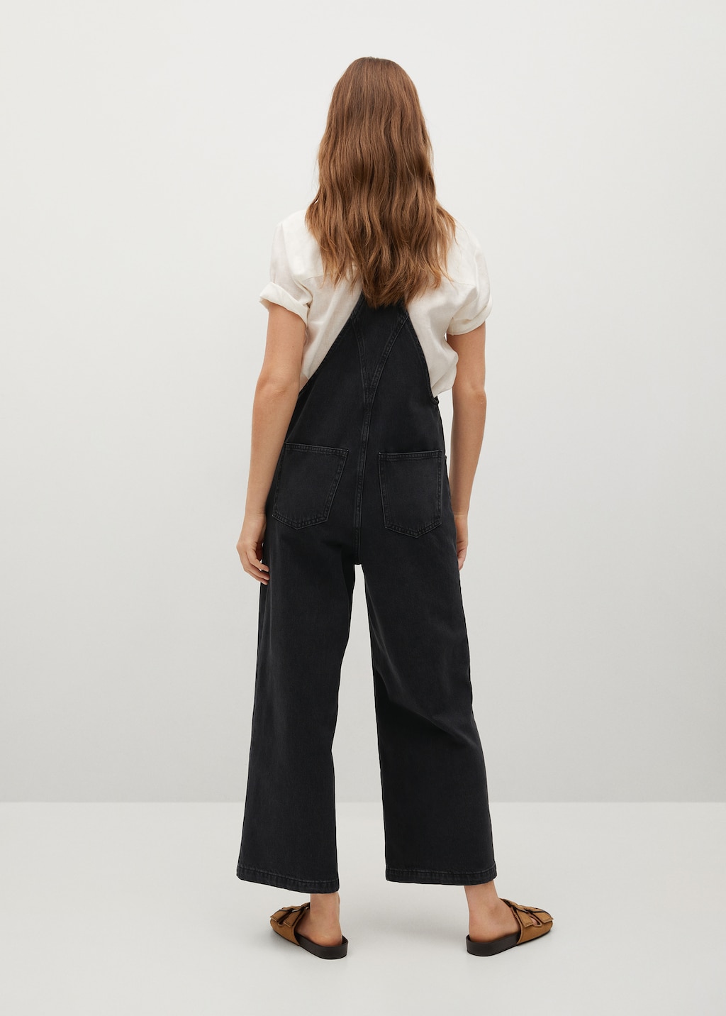 Lined denim dungarees - Reverse of the article