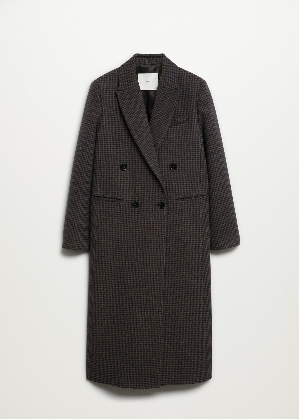 Checked wool-blend overcoat - Article without model