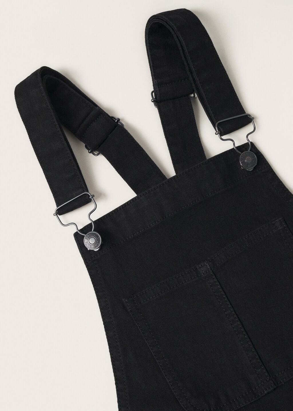 Wide-leg denim dungarees - Details of the article 8