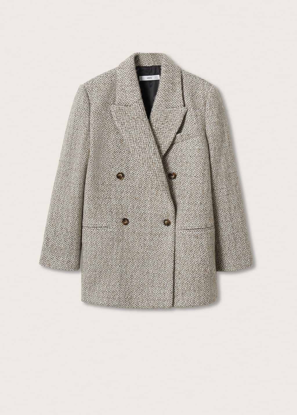 Herringbone wool-blend blazer - Article without model