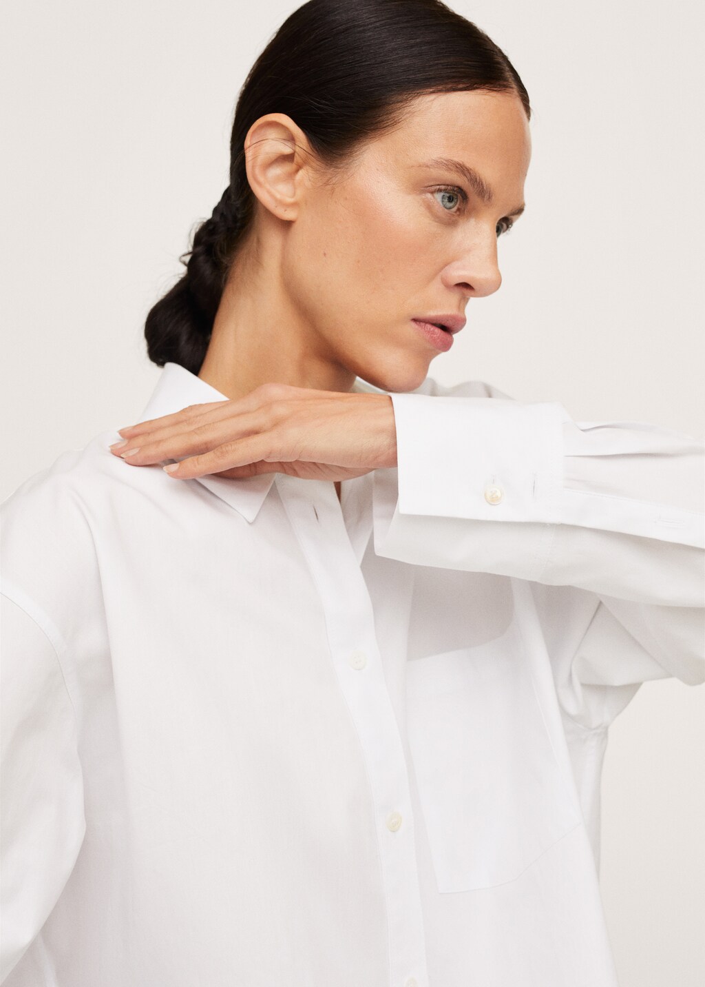 Oversize cotton shirt - Details of the article 1