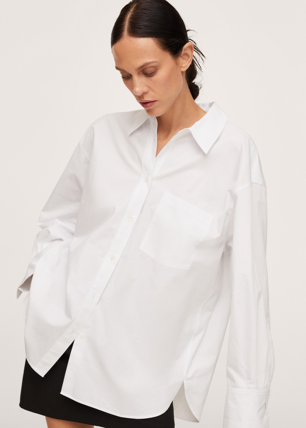 Oversize cotton shirt - Details of the article 3