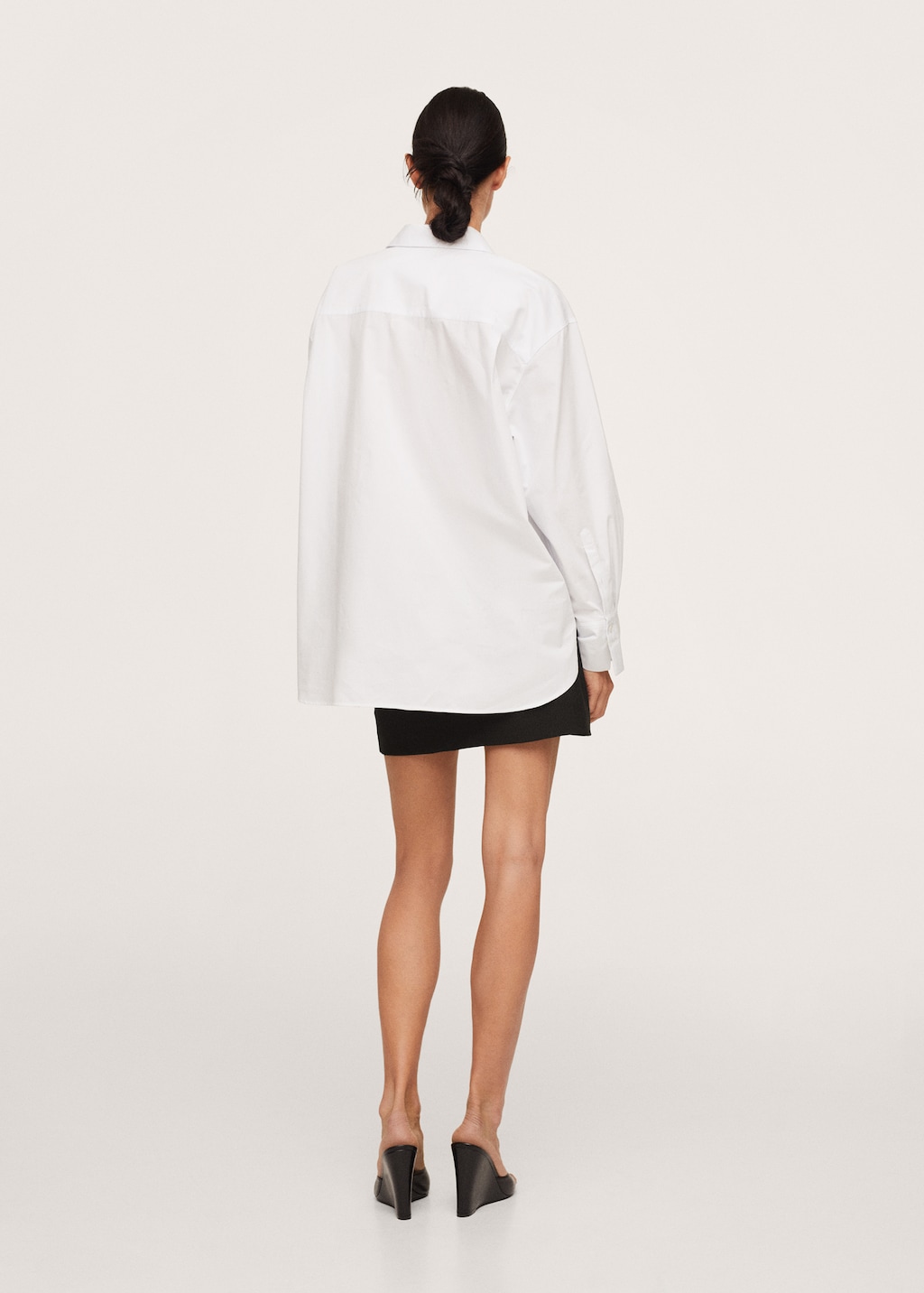 Oversize cotton shirt - Reverse of the article