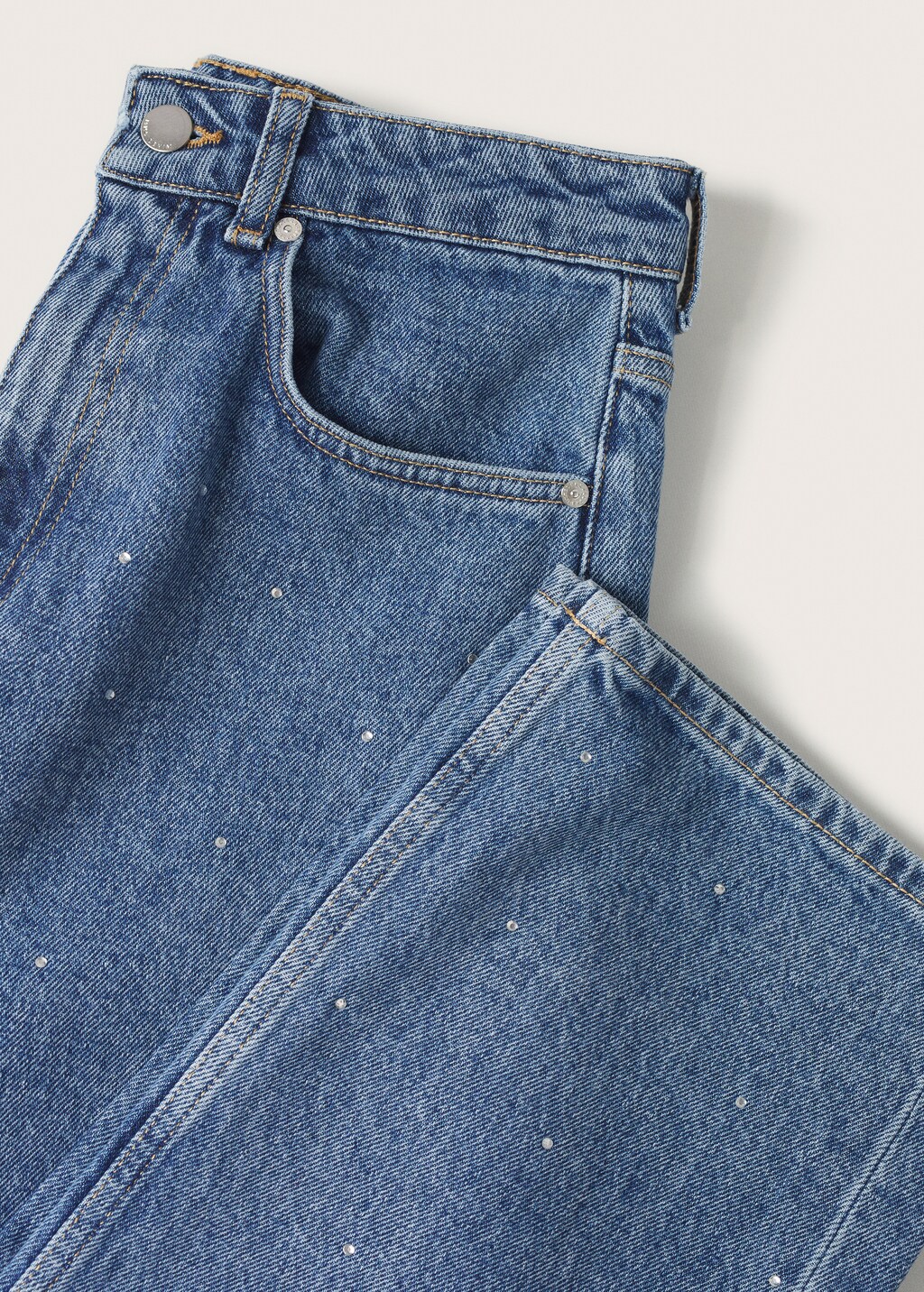 Straight-fit strass jeans - Details of the article 8