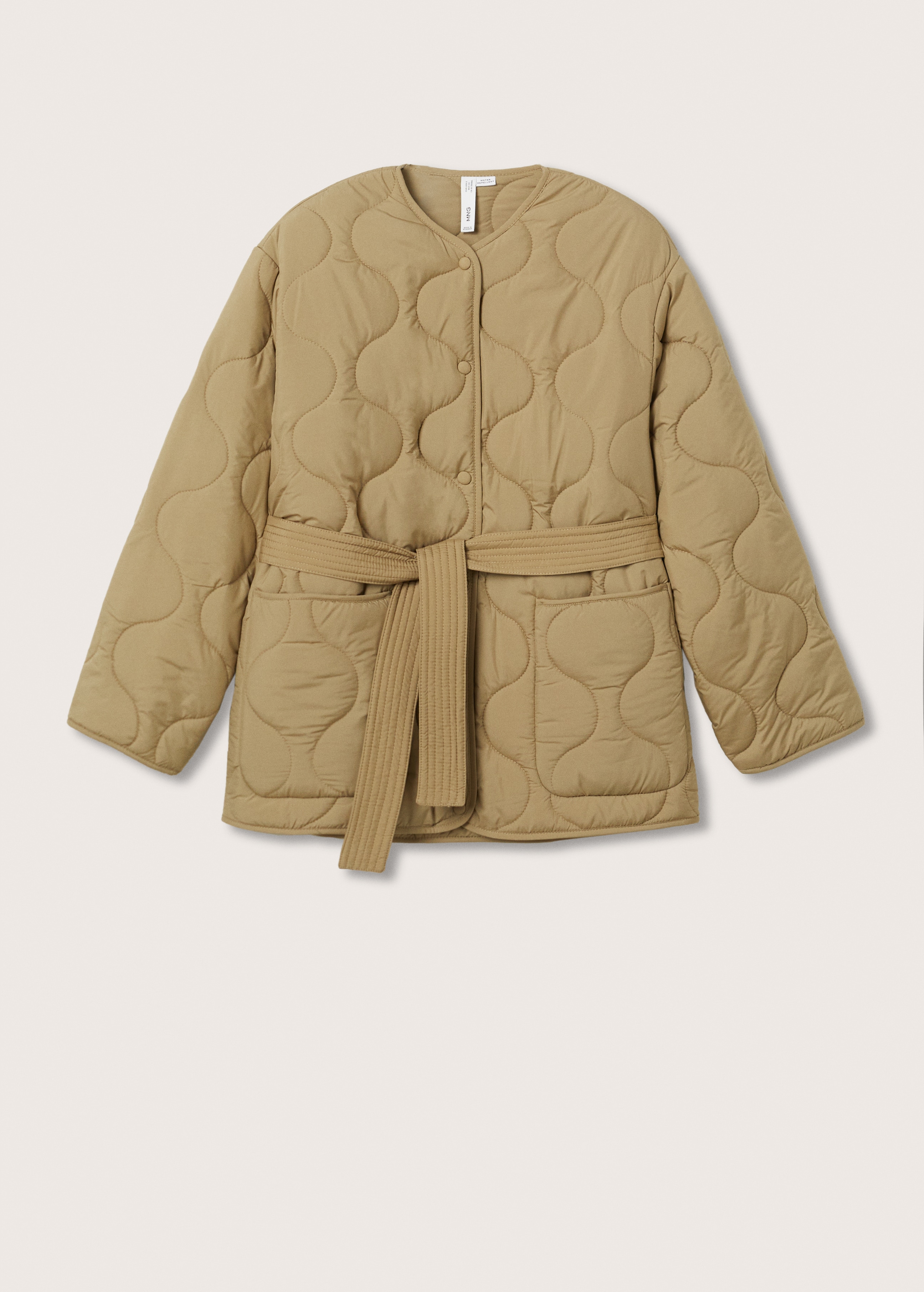 Belt quilted coat - Article without model