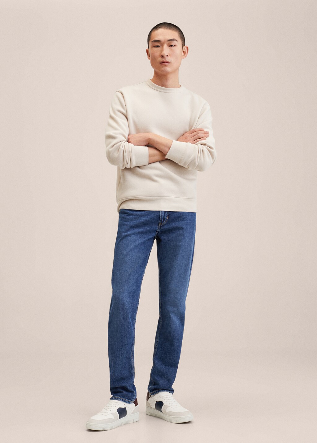 Straight-fit dark Bob jeans - General plane