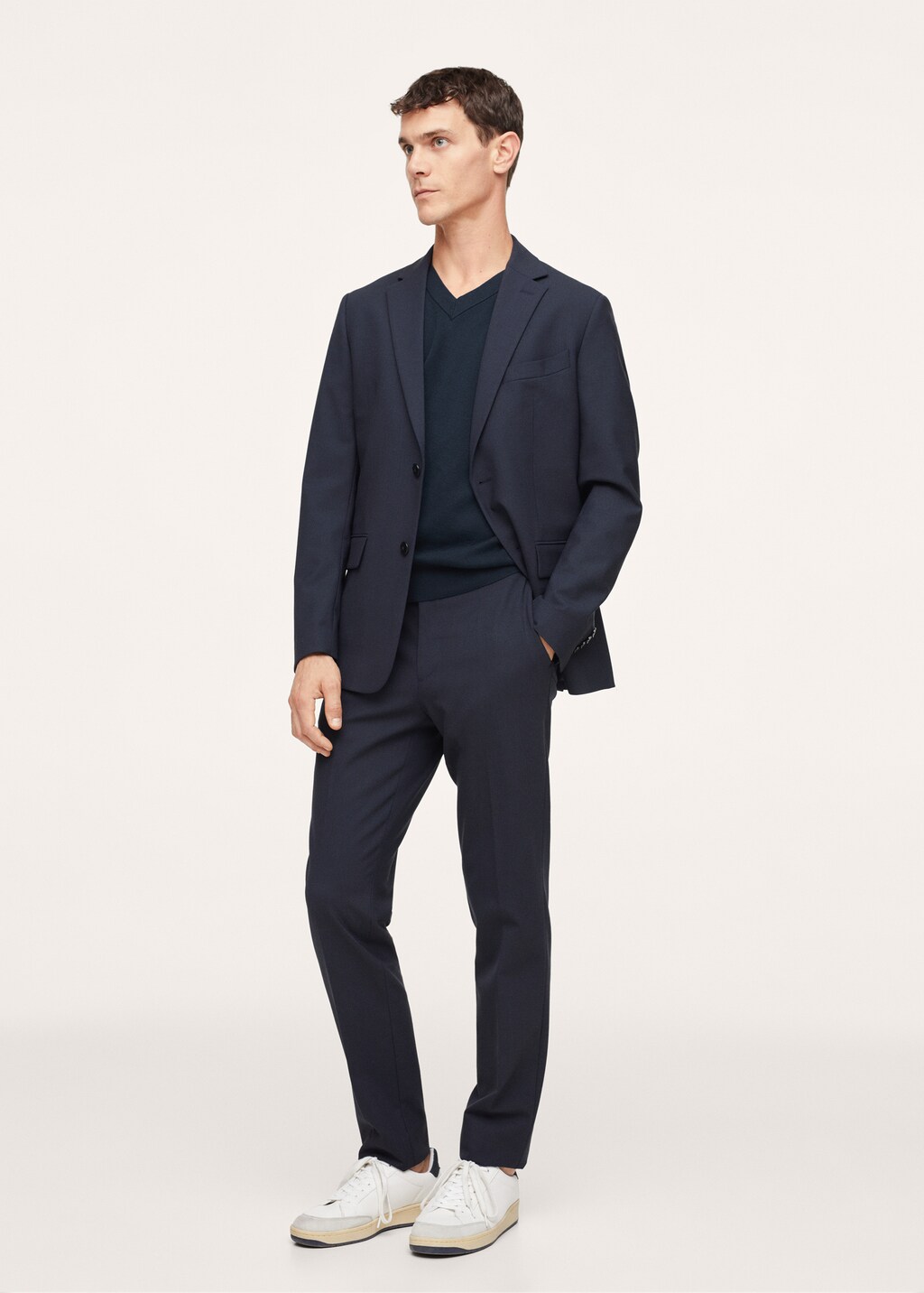 Wool suit blazer - General plane