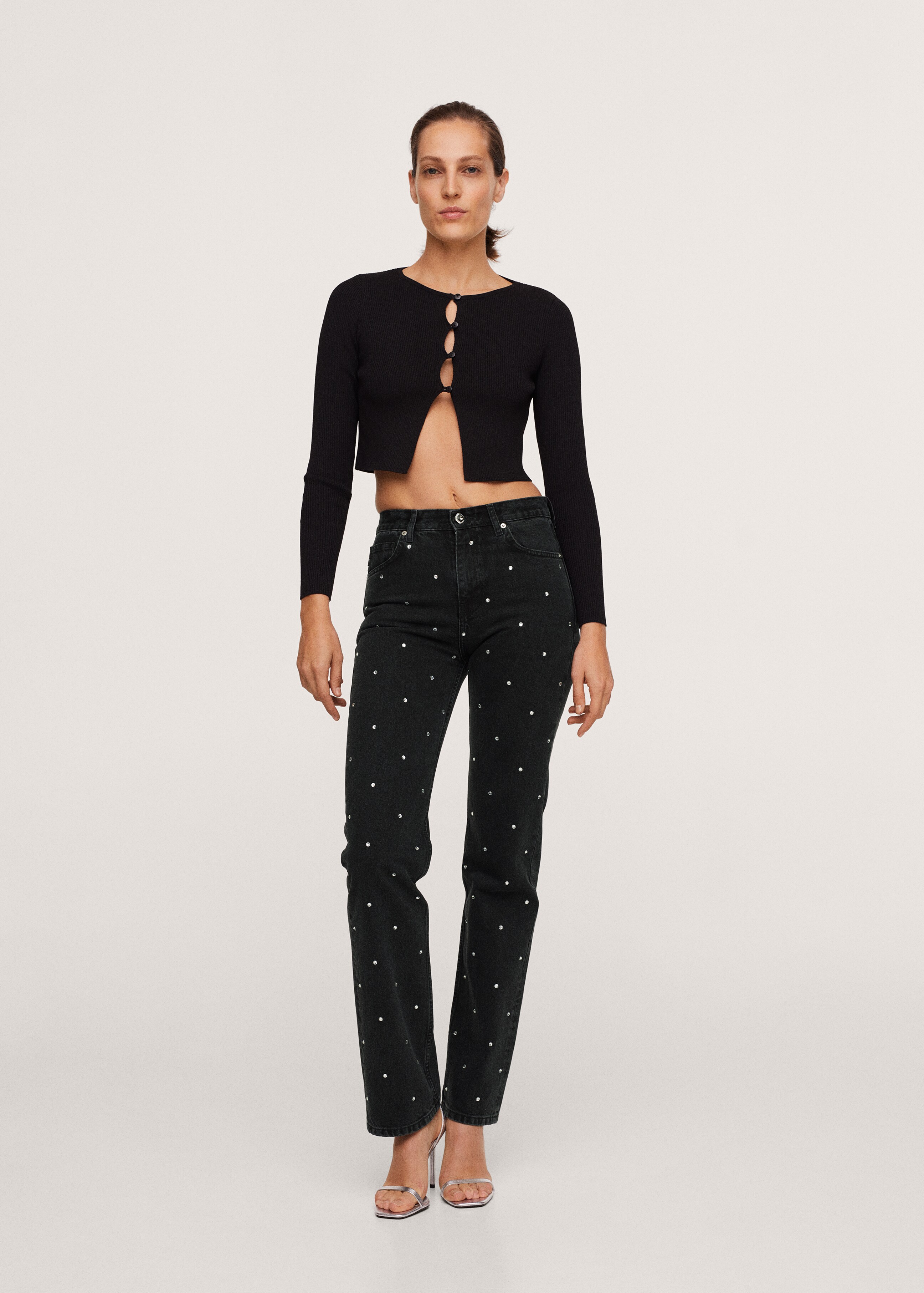 Straight-fit strass jeans - General plane