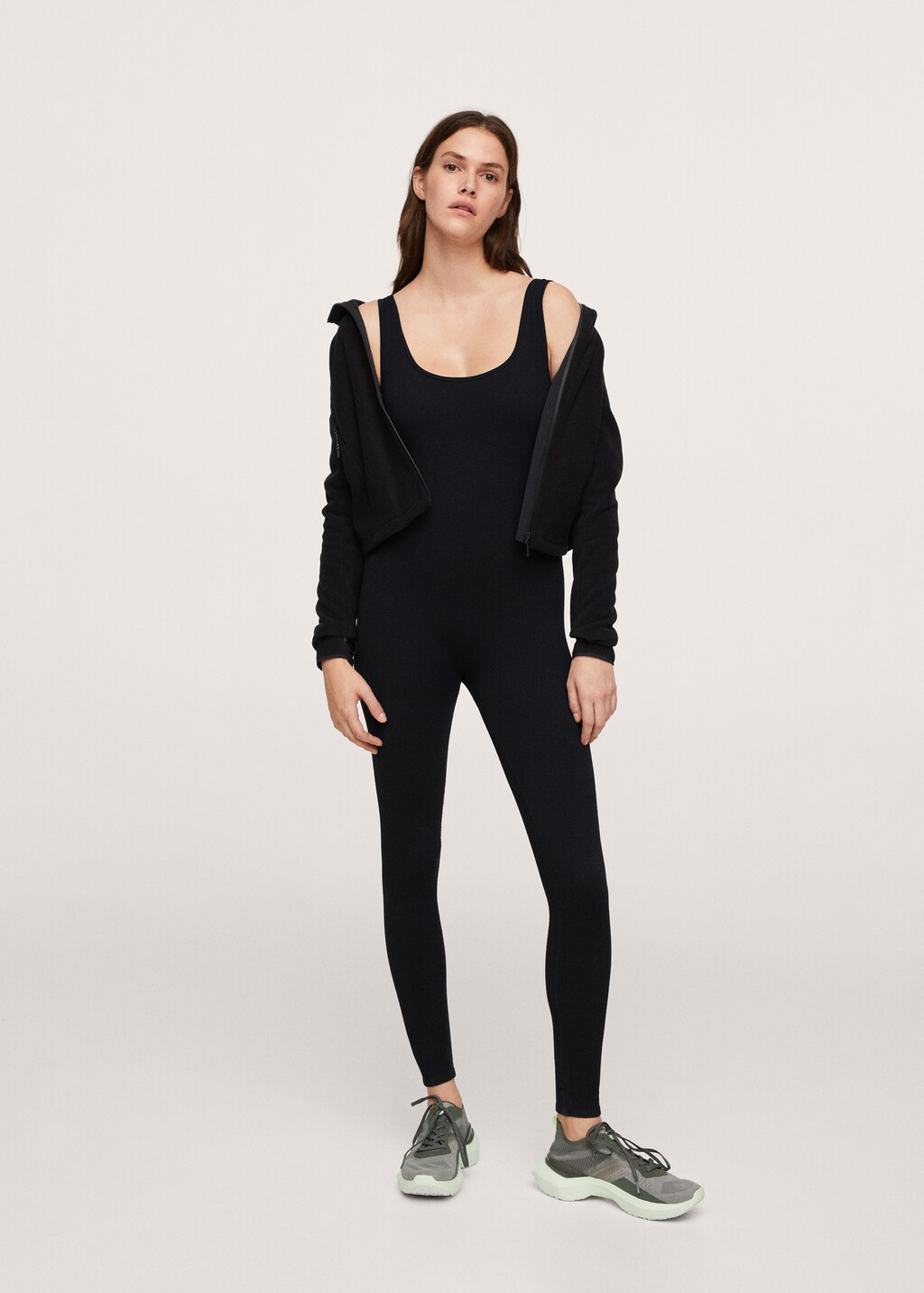 Lange stretch jumpsuit - Overzichtstekening